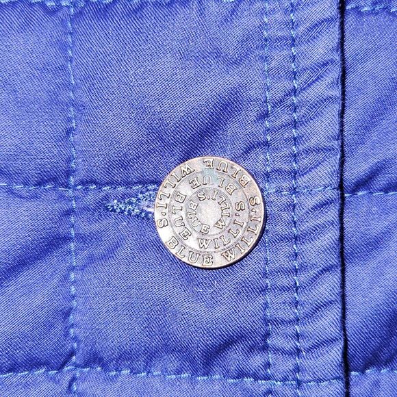 Blue Willi's Dark Blue Button-up Jacket Women's Size L Coat Cotton Knit - Picture 7 of 10